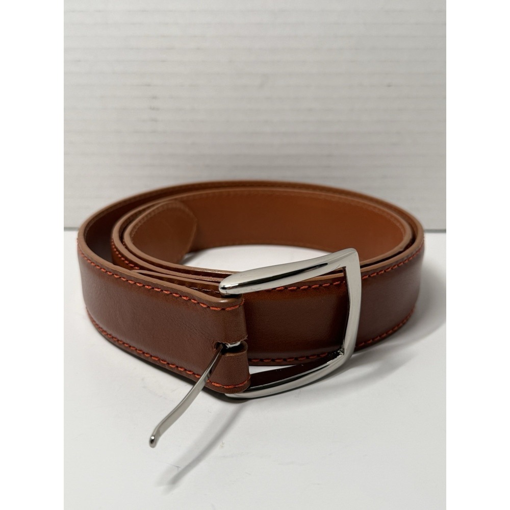 J. HILBURN MEN'S ITALIAN CALFSKIN LEATHER DRESS BELT 36 HANDCRAFTED IN USA